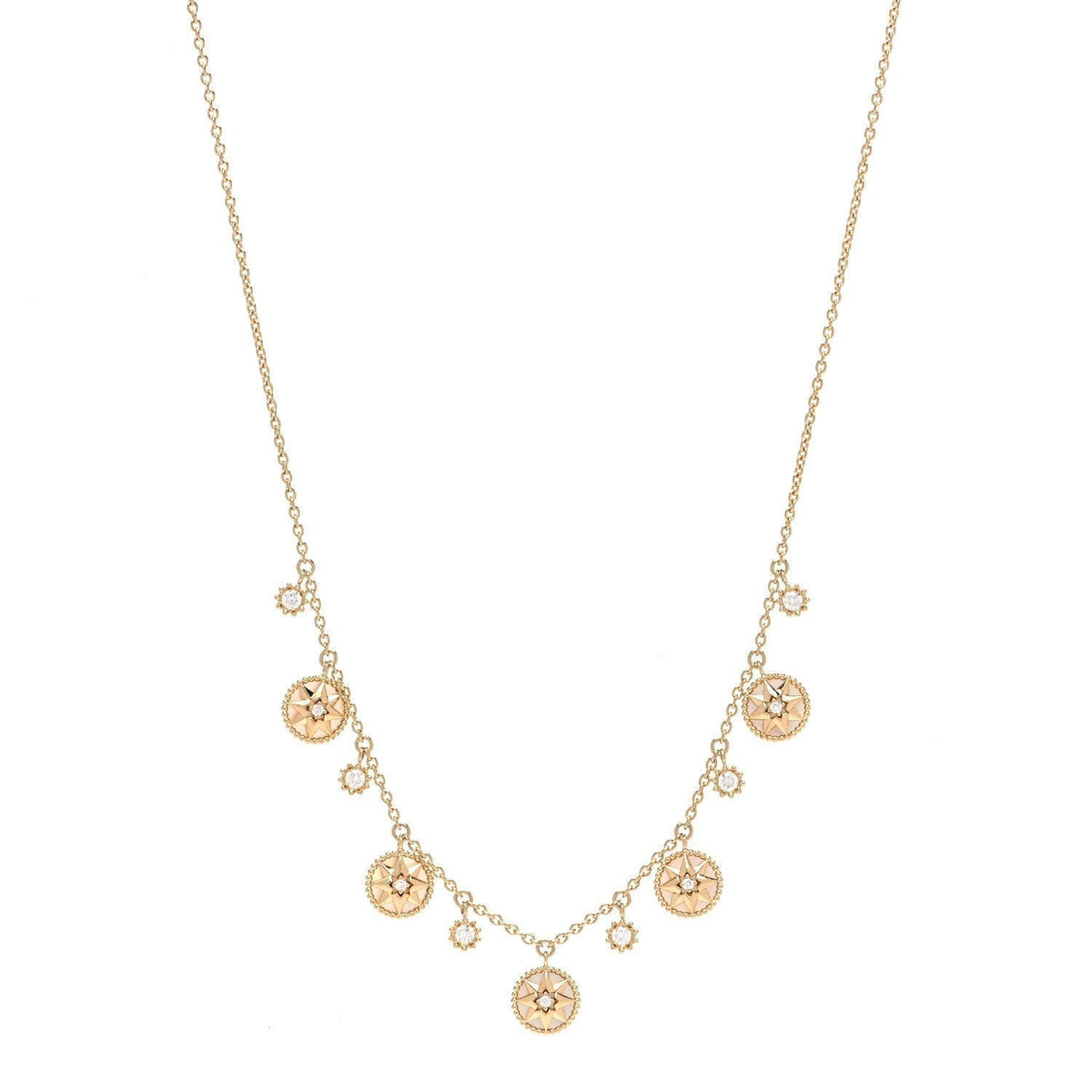 Dior Rose Vents 5 Motif Necklace