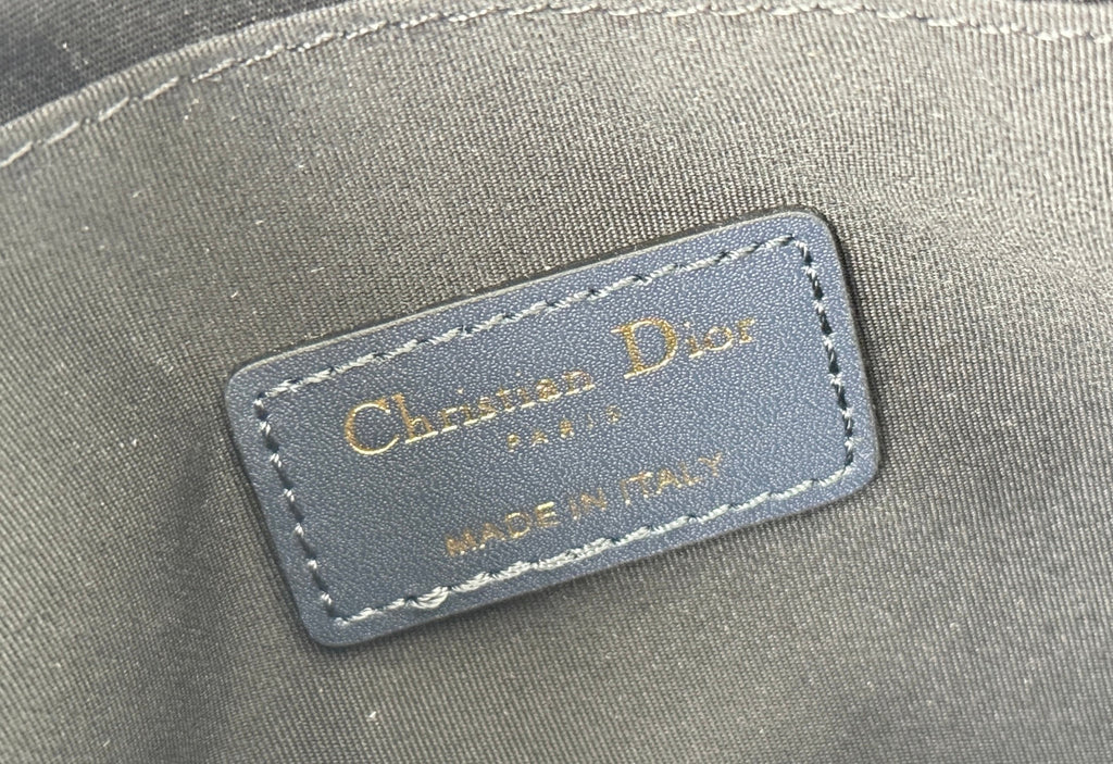 Dior 25S 30 Montaigne Clutch Bag 24 in Blue Oblique Jacquard
