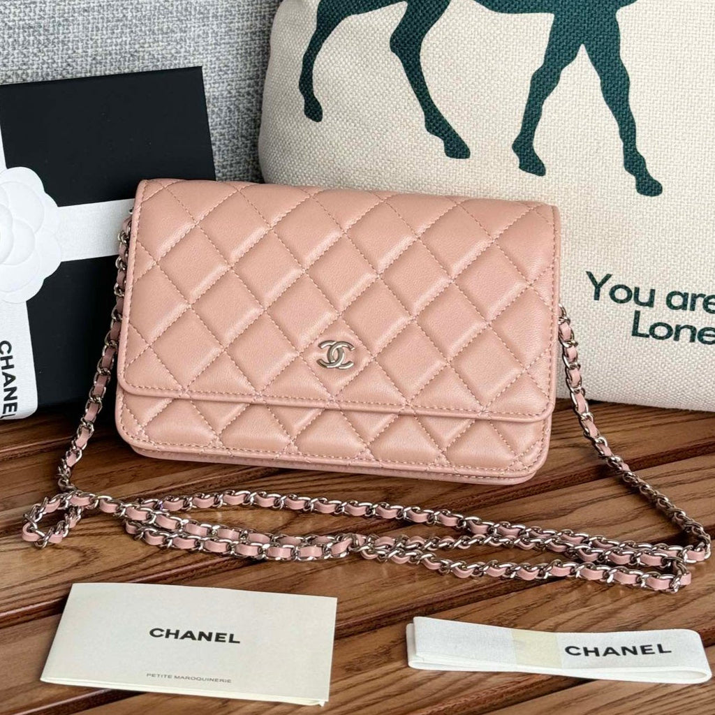 Chanel WOC Entrupy 19 Bag in Light Pink Calfskin