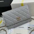 Chanel Strass WOC Entrupy Bag 19 in Spanish Grey Calfskin Gold Hardware